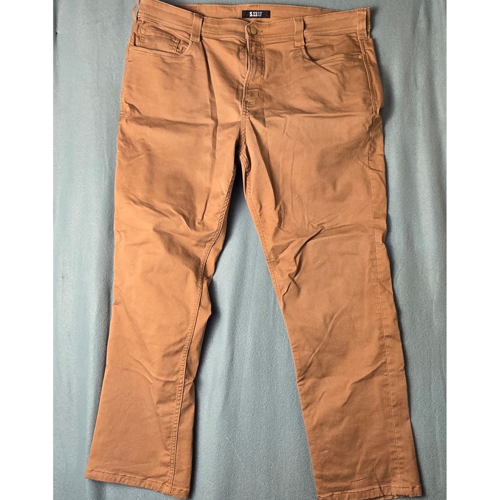 5.11 Tactical Mens Defender Flex Straight Leg Pants Brown 40x30 Stretch Utility
